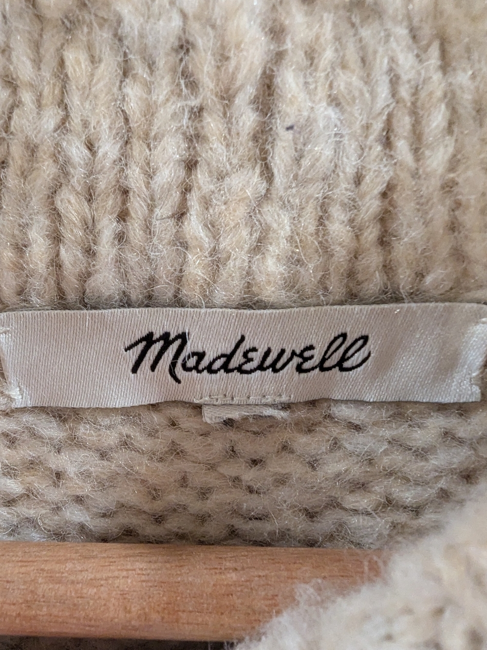Madewell Cream Pom Pom Wool Blend Knit Sweater - Picture 7 of 8